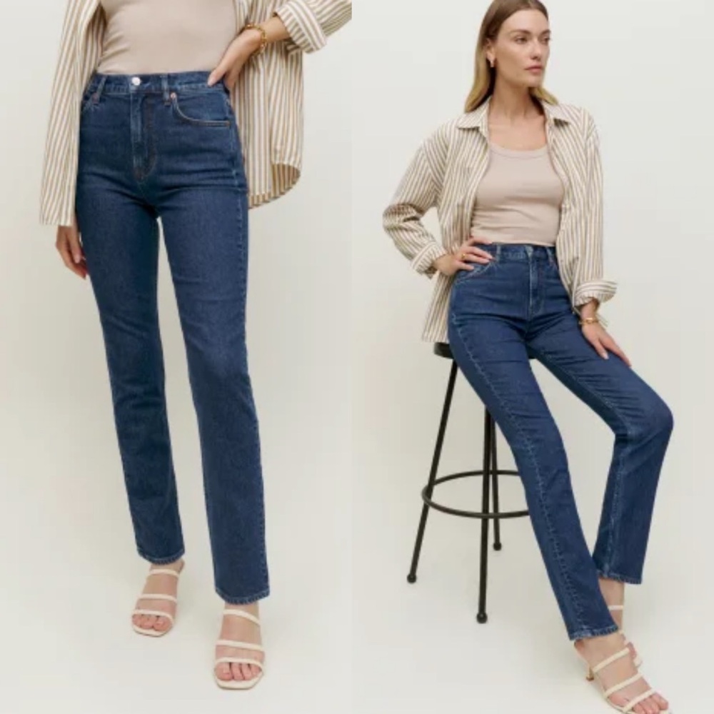 • REFORMATION • Liza Ultra High Rise Straight Jeans Huntington